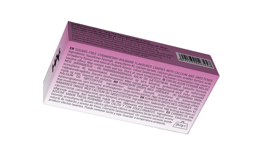 Jarðaber og rabbabari - 16 töflur (39,2g)