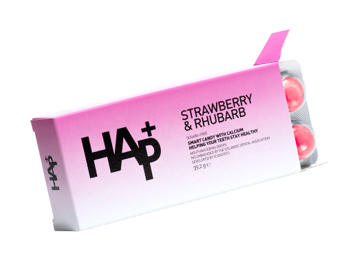 Jarðaber og rabbabari - 16 töflur (39,2g)